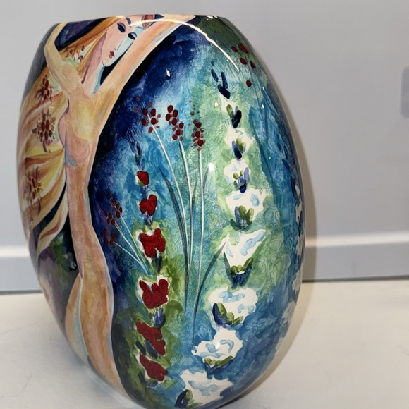 Anatoly Turov Summer is Coming Painted Ceramic Vase - Picture 5 of 10